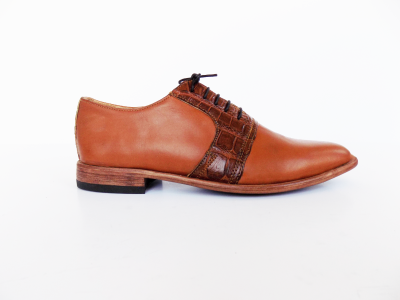 FANAKA Leather and Crocodile Shoe