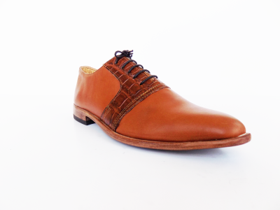 FANAKA Leather and Crocodile Shoe