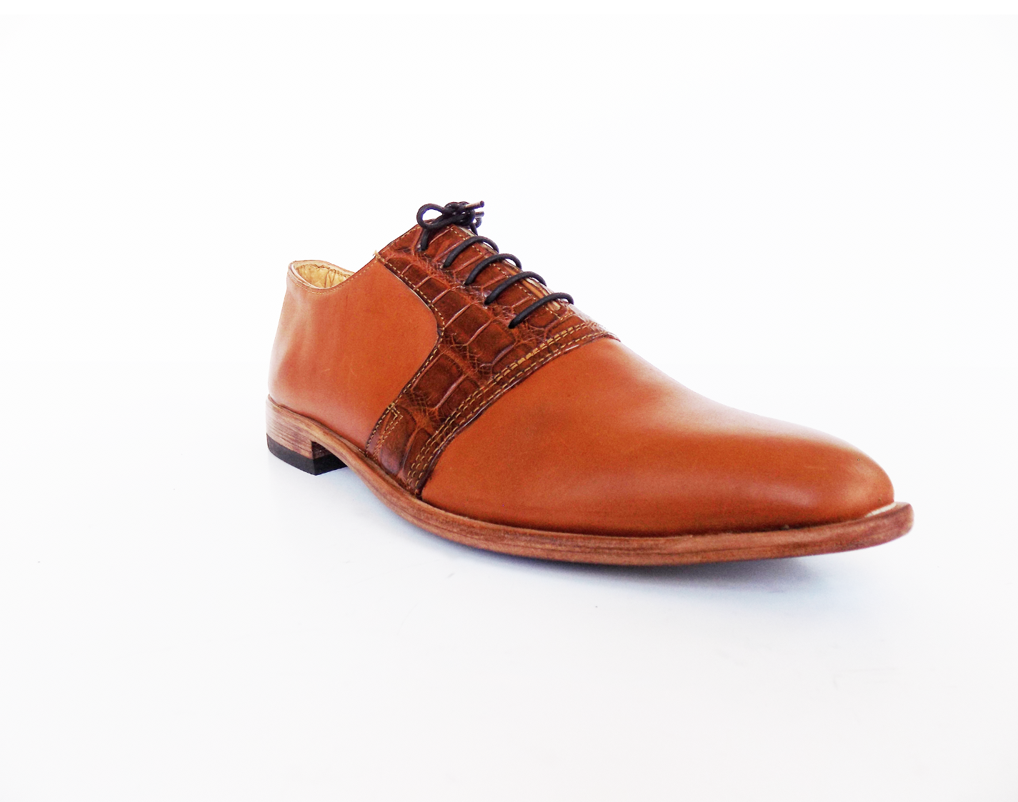 FANAKA Leather and Crocodile Shoe