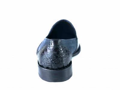 TOULOUSE Crocodile Print Leather and Denim